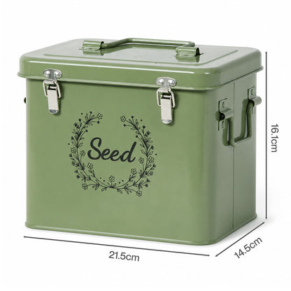 Seed Storage Box With Compartments 12x8cm