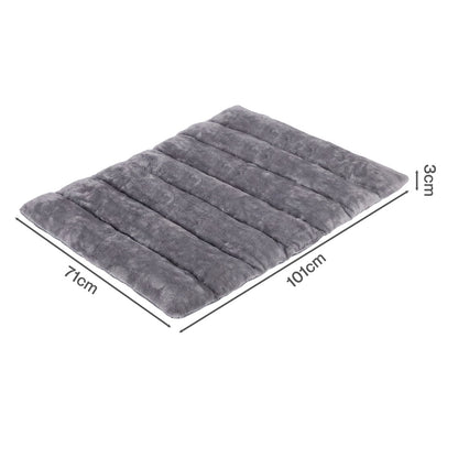 Large Plush Dog Bed Grey 101x71x3cm