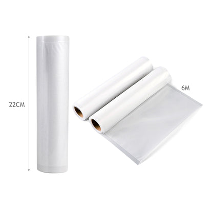 Vacuum Food Sealer Seal Bags 10 Rolls 22cm