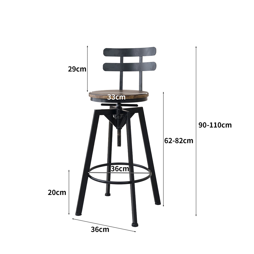 Stylish 4x Bar Stool Industrial Adjustable  Premium Quality Build