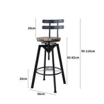 Stylish 4x Bar Stool Industrial Adjustable  Premium Quality Build