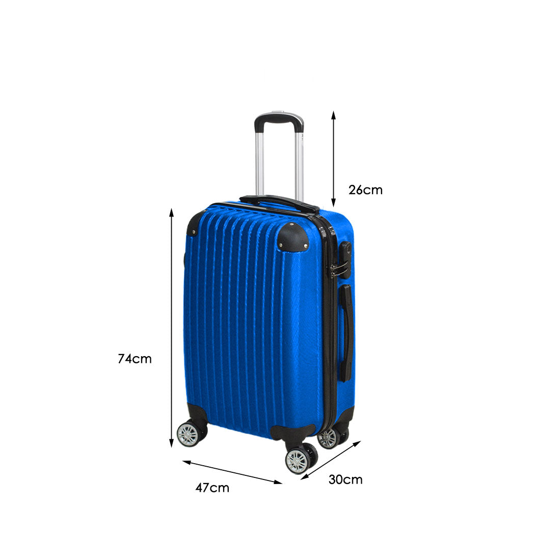 28" Travel Luggage Suitcase Blue