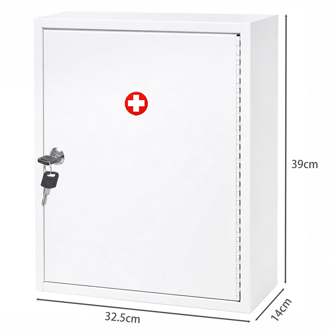 Medicine Storage Lockable Cabinet 39x32.5x14cm