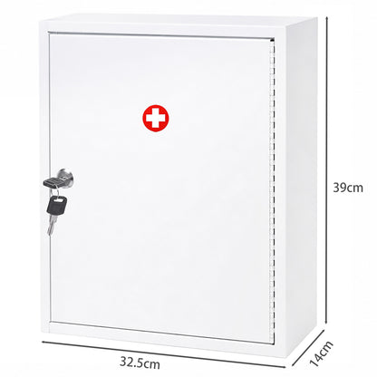 Medicine Storage Lockable Cabinet 39x32.5x14cm