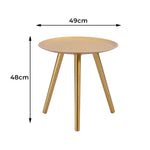 Side Table Coffee Bedside End Golden