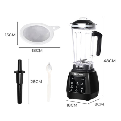 2L Commercial Blender Mixer Black