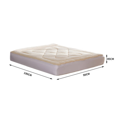 Mattress Topper 100% Wool Underlay Single