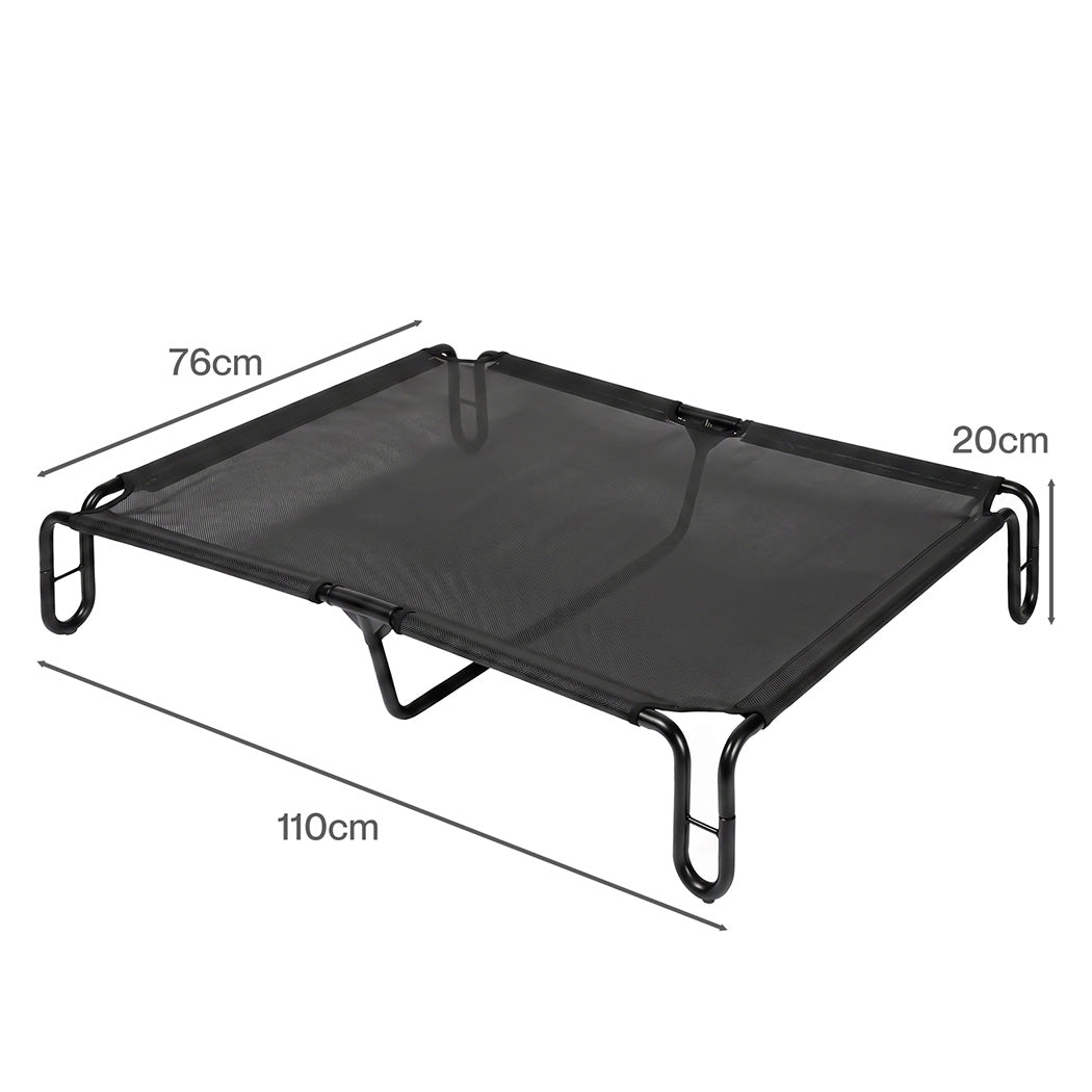 Dog Bed Mesh Cooling Black 110x76x20cm