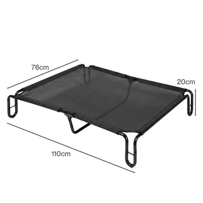Dog Bed Mesh Cooling Black 110x76x20cm