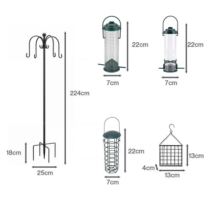Bird Feeder Station 8 Hooks 224cm Outdoor | HomeAndLiving - 4