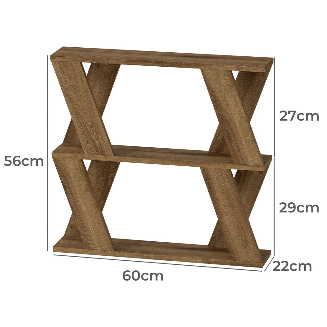 Slim Coffee Table Storage Oak 60x22x56.5cm