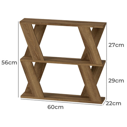 Slim Coffee Table Storage Oak 60x22x56.5cm