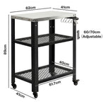 Outdoor Kitchen Cart BBQ Trolley Stainless Steel | HomeAndLiving