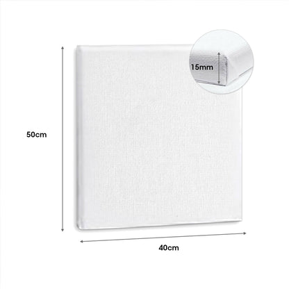 5x Artist Canvas Blank Stretched Canvases-Durable