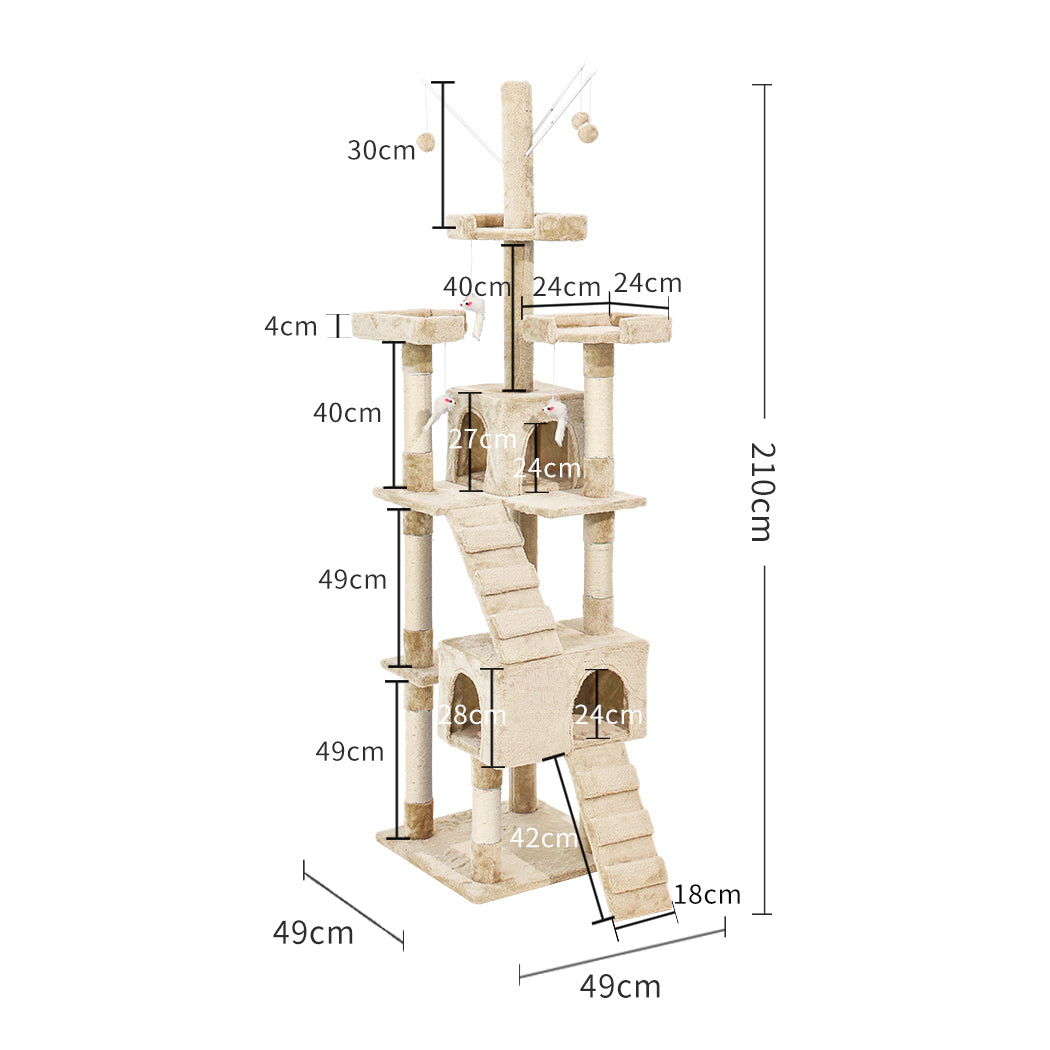 Cat Tree Scratching Post Scratcher Beige