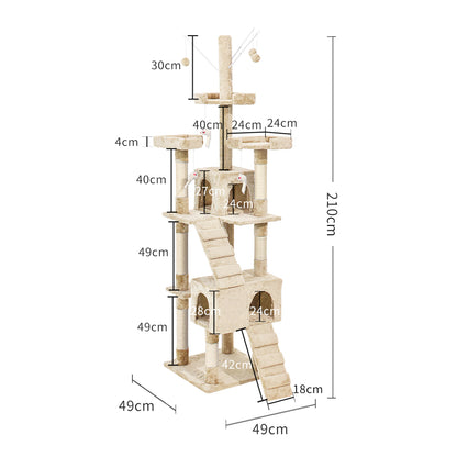 Cat Tree Scratching Post Scratcher Beige