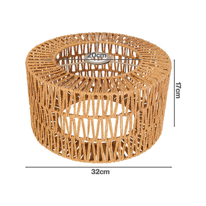 Woven Pendant Light Shade Yellow 32x32x17cm