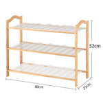 Bamboo Shoe Rack Storage Wooden -80cm