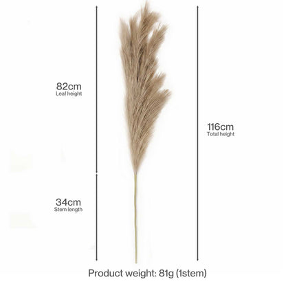 Artificial Pampas Grass Brown Fluffy