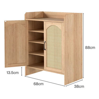 Shoe Cabinet 5 Tier Storage 68x38x88cm