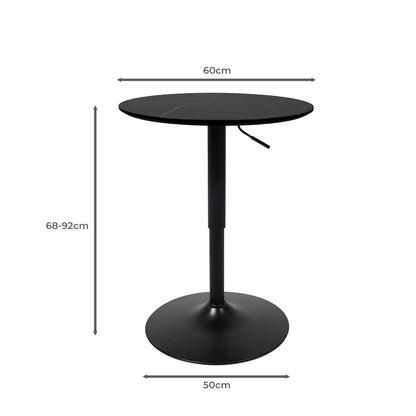 Bar Table Swivel Black