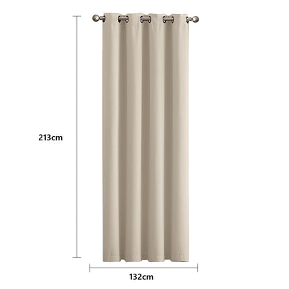 2x Blockout Curtains Panels 3 Layers Eyelet