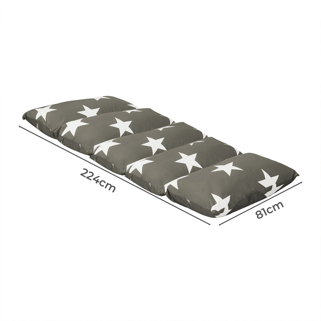 Luxury Foldable Mattress Kids Pillow Dark grey Large  Adjustable