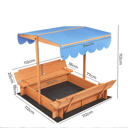 Wooden Sandbox Large 112x112x112cm