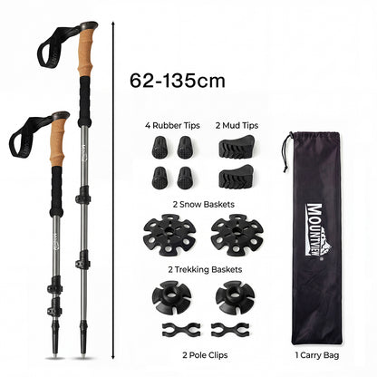 Trekking Poles Adjustable Lightweight Hiking | HomeAndLiving - 4