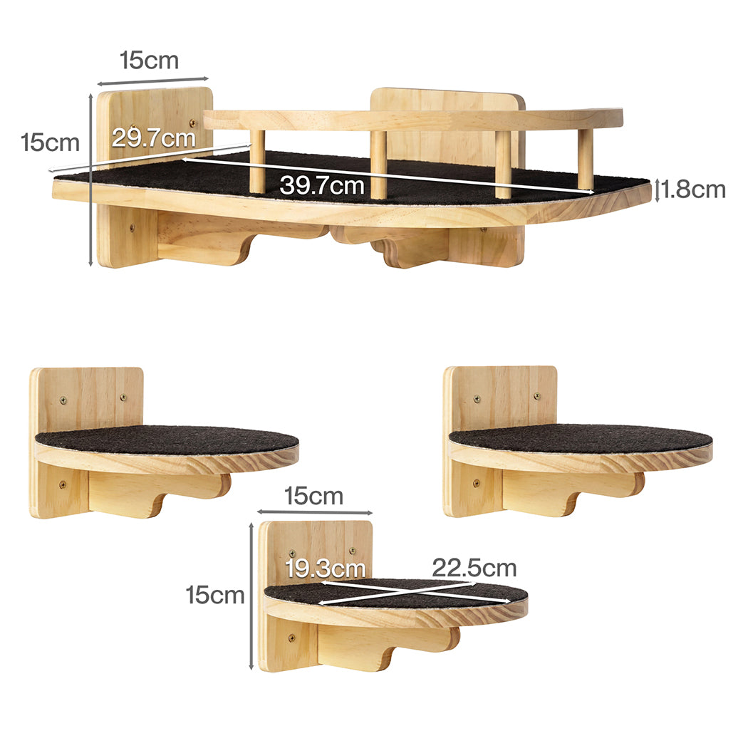 Cat Wall Shelf Corner Tree 22.5x19.3x1.8cm