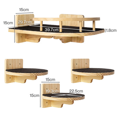Cat Wall Shelf Corner Tree 22.5x19.3x1.8cm