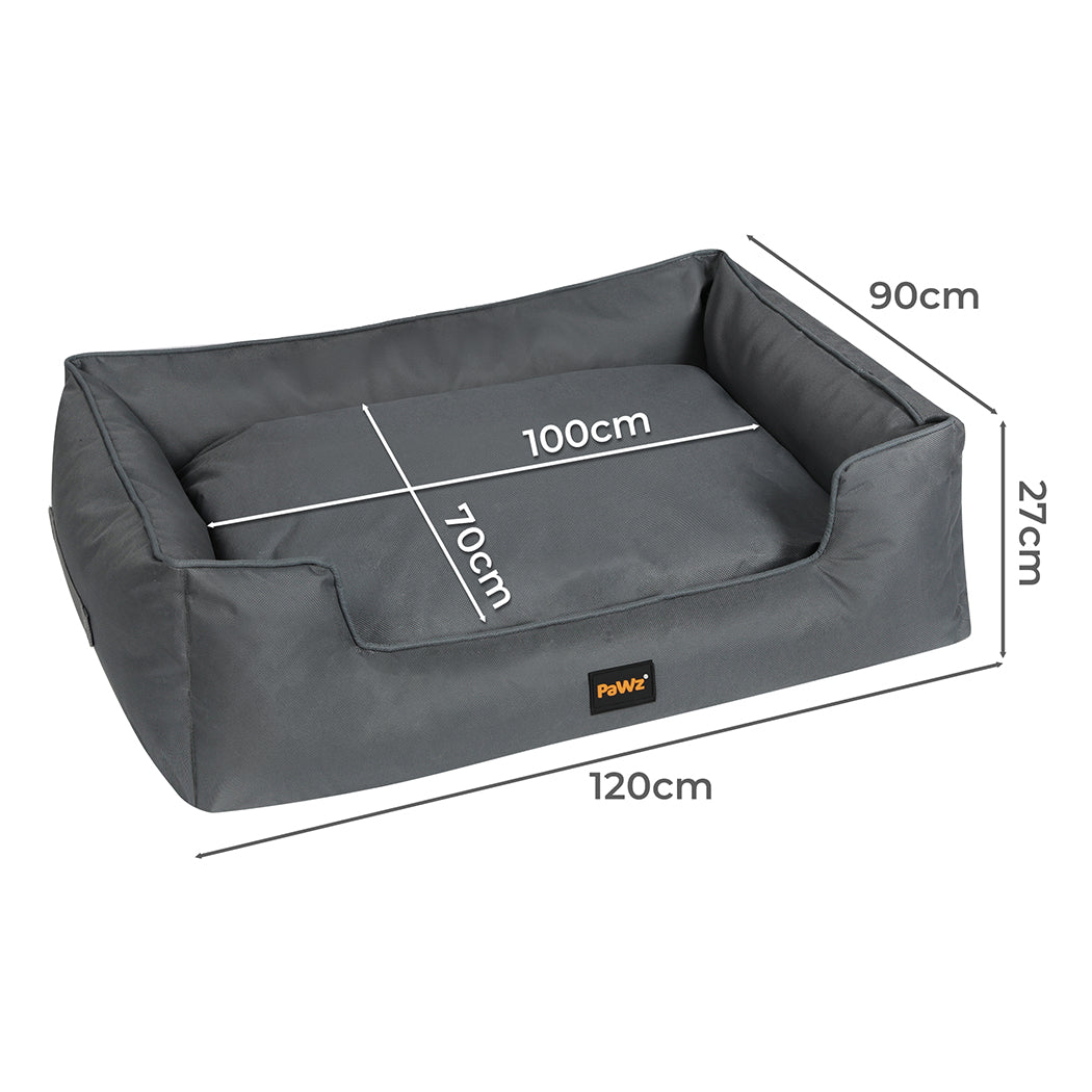 Waterproof Dog Calming Bed Grey 120x90x27cm