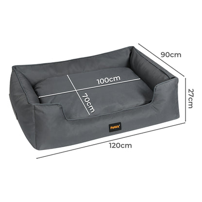 Waterproof Dog Calming Bed Grey 120x90x27cm