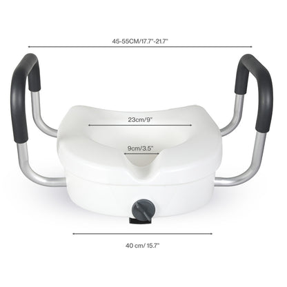 Raised Toilet Seat With Handles 41x49x45cm