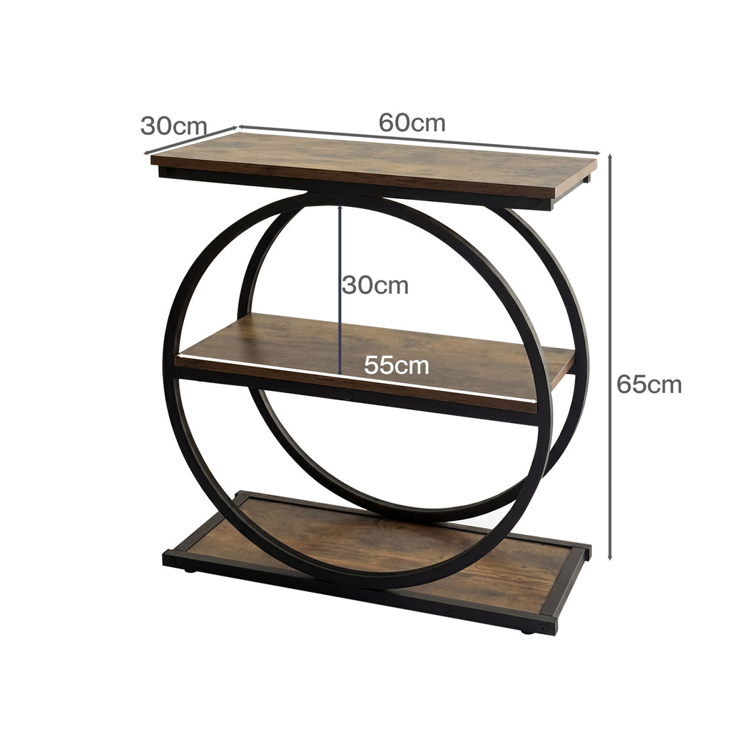 3 Tier Narrow Side Table Industrial Bedside | HomeAndLiving