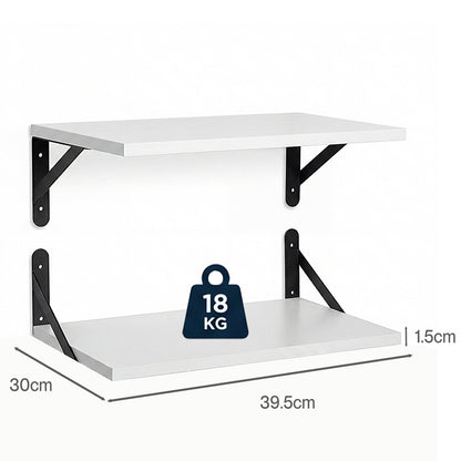 Floating Wall Shelves 2pc Deep Mounted | HomeAndLiving - 4