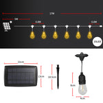 Solar LED Festoon String Lights