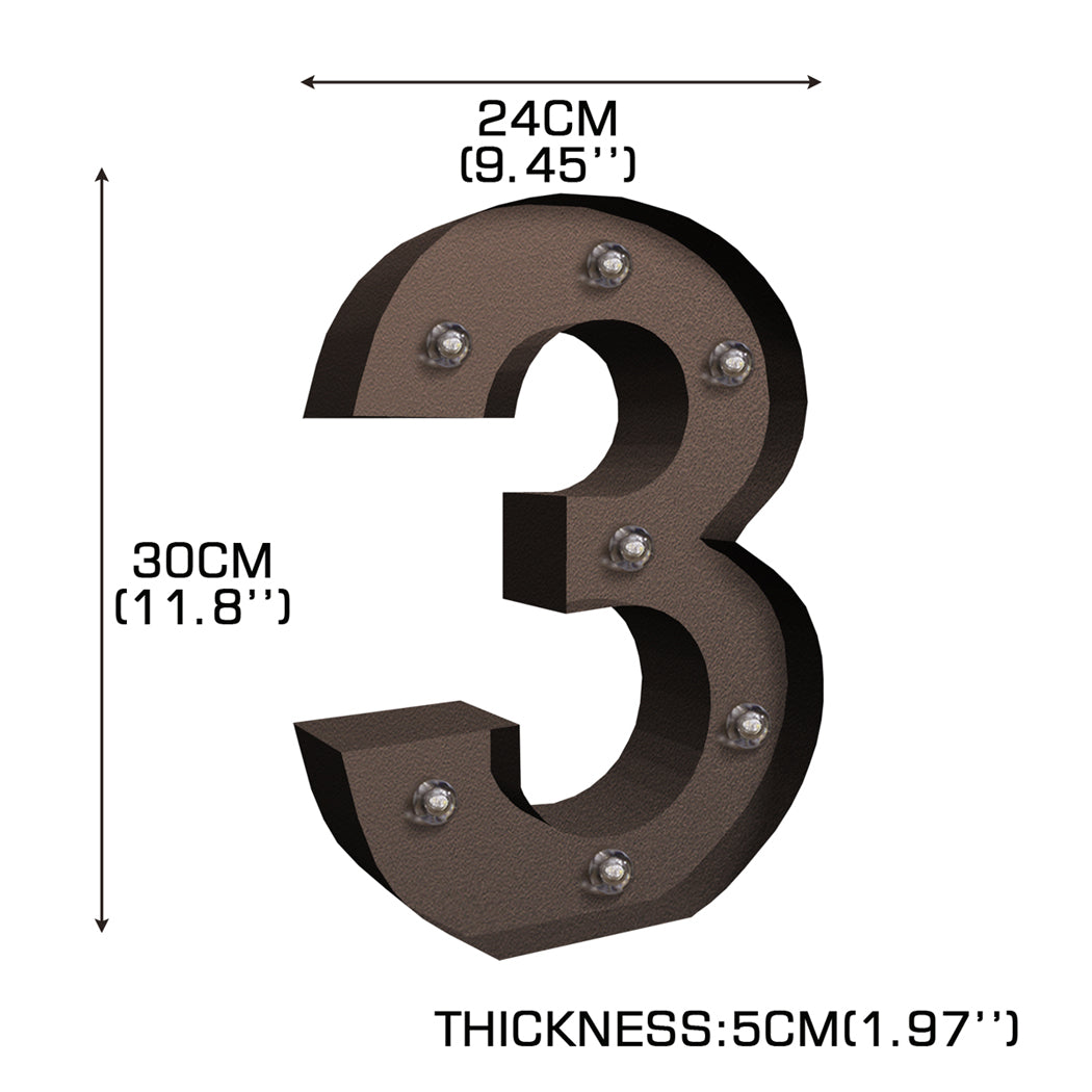 Stylish LED Metal Number Lights