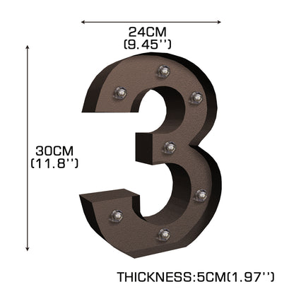 Stylish LED Metal Number Lights