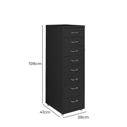 8 Drawer Office Cabinet Drawers Black