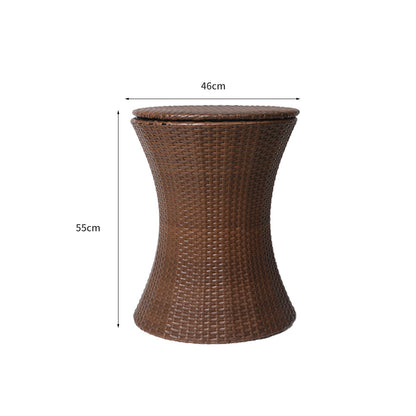 Cooler Ice Bucket Table Bar Outdoor Brown