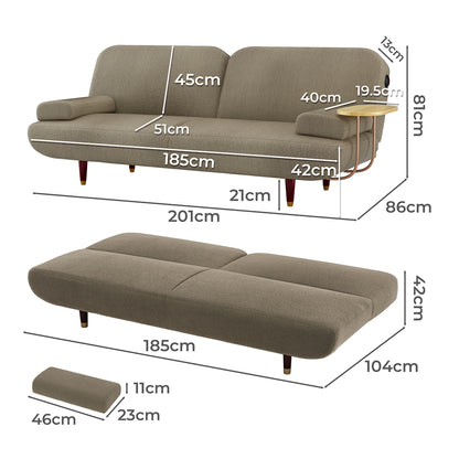 Luxury CONVERTIBLE SOFABED WITH USB CHARGE AND SIDE TABLE  Premium