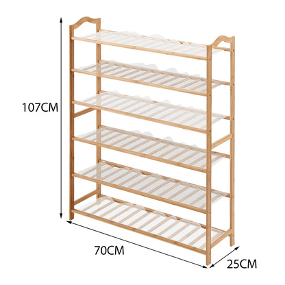 Bamboo Shoe Rack Storage Wooden 70cm