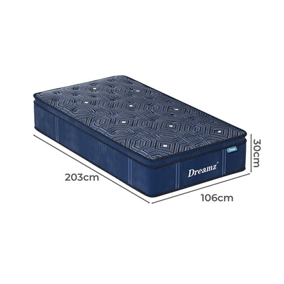 Minimalist Spring Mattress Euro Top All Sizes 30CM  High Back Support