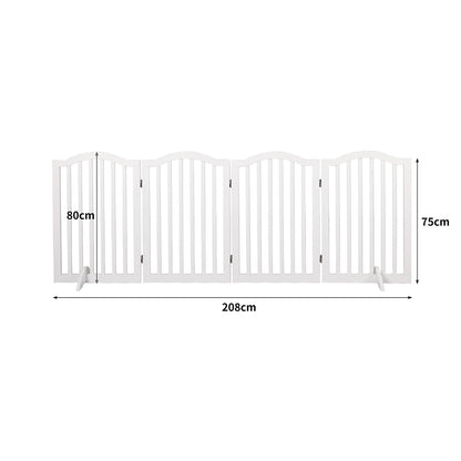Wooden Pet Gate Dog Fence Safety White
