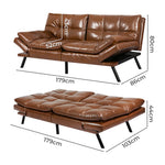 Minimalist Sofa Bed Futon Recliner Lounge  Sleek Modern Look