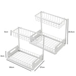 Under Sink Storage Rack 2-Tier Cabinet Organiser | HomeAndLi
