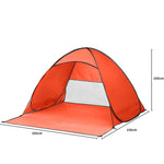 Pop Up Beach Tent Caming Portable - Orange