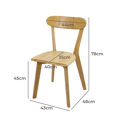 Functional 6x Dining Chairs Wooden Kitchen Chair  Scandi Inspired