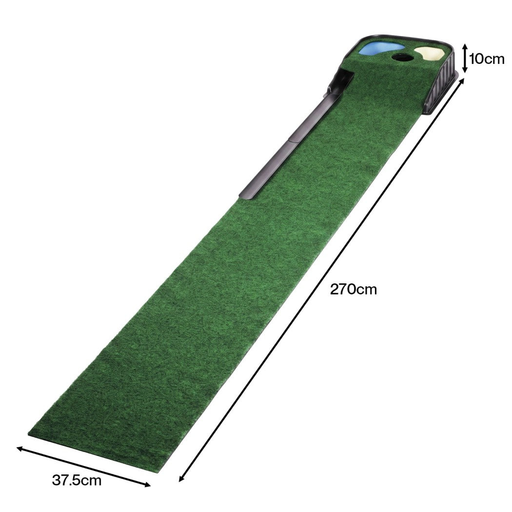 Golf Putting Mat Auto Return Green 270x37.5x10cm